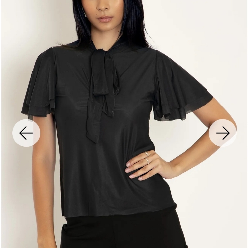 🌟Midnight Flouncy Top sz L